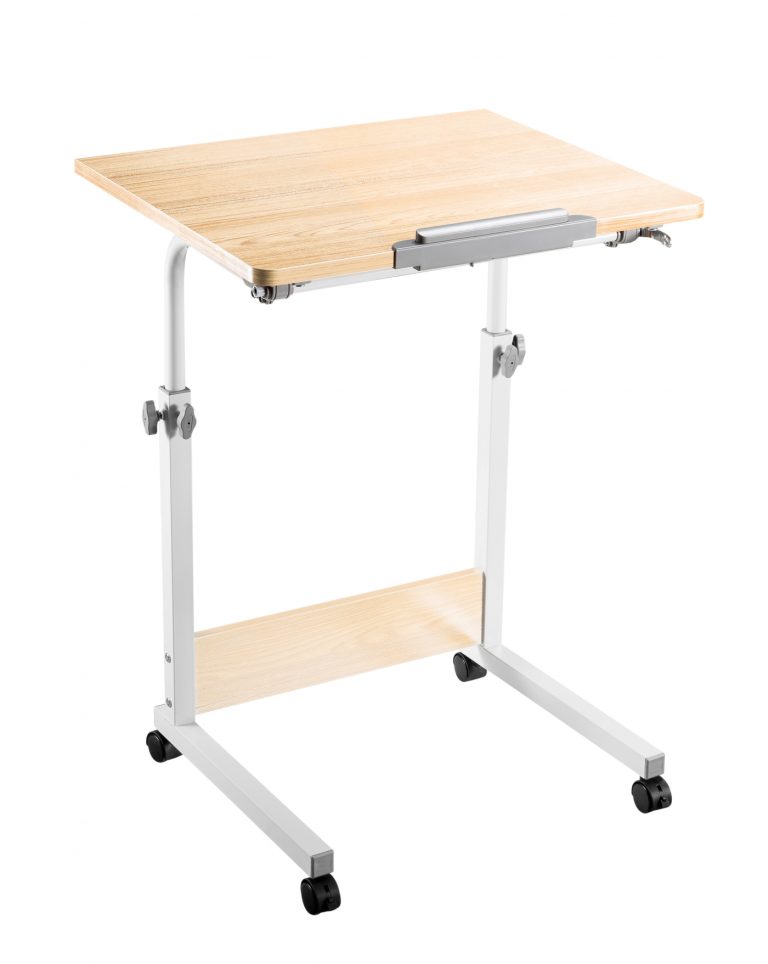Table d'ordinateur portable de bureau - gain de place - 70 cm x 50 cm - blanc - VDD World FR