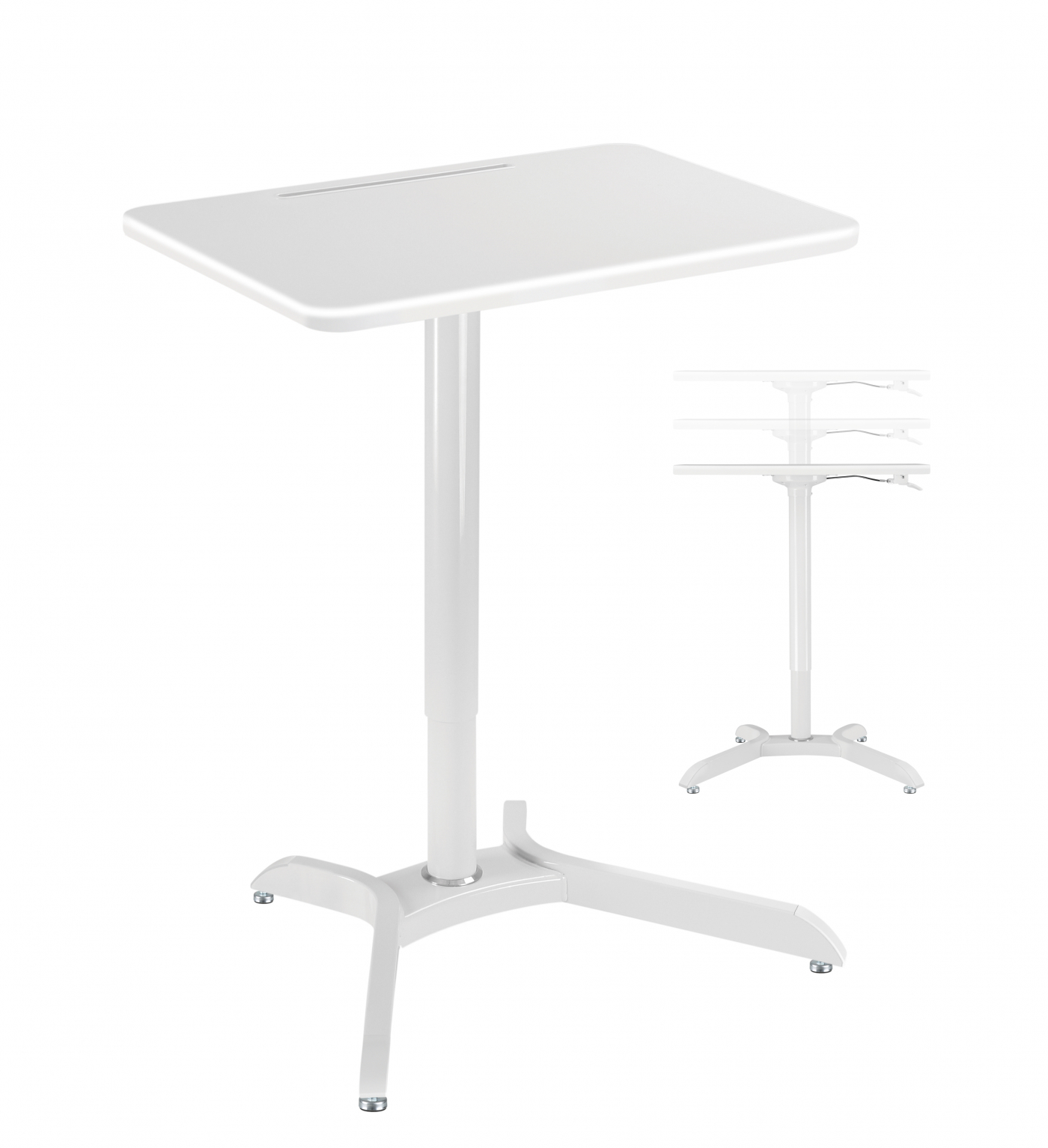Bureau assis debout réglable - table pour ordinateur portable - plan de travail 71 cm x 50 cm