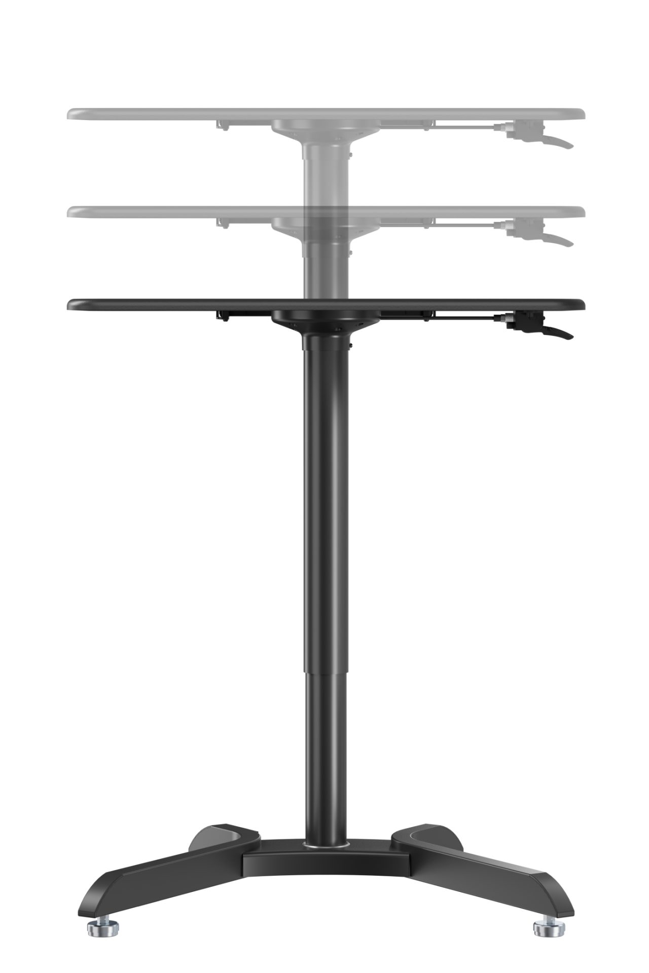 Bureau assis debout réglable - table pour ordinateur portable - plan de travail 71 cm x 50 cm - image alternative