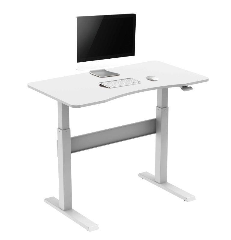 Support de bureau assis - table d'ordinateur portable - réglable en hauteur - 120 x 67,5 cm - image alternative