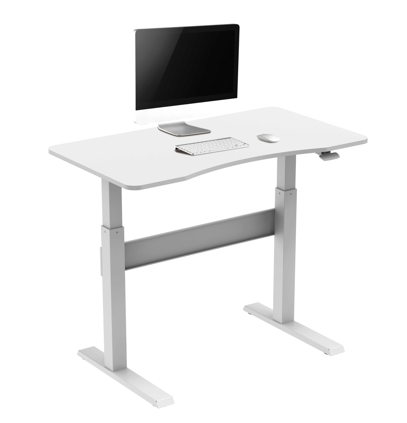 Support de bureau assis - table d'ordinateur portable - réglable en hauteur - 120 x 67,5 cm - image alternative