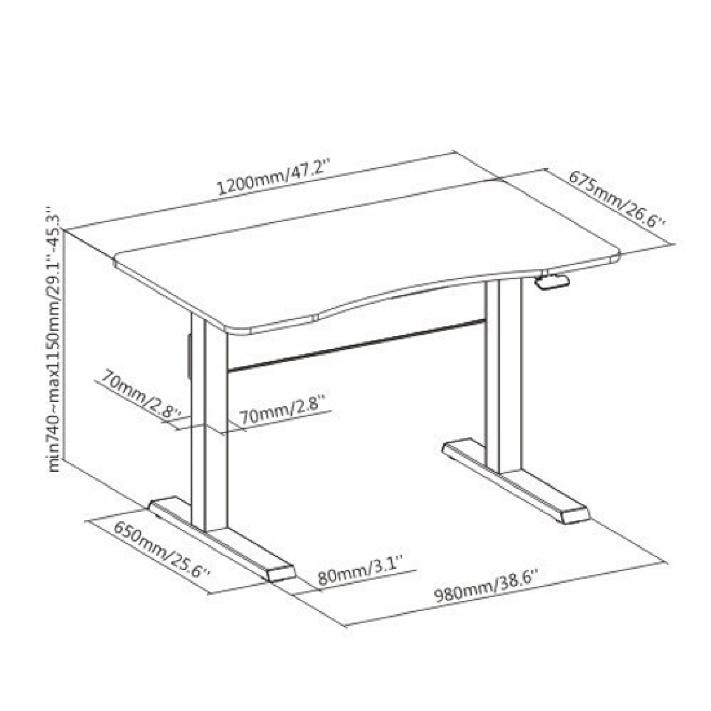 Support de bureau assis - table d'ordinateur portable - réglable en hauteur - 120 x 67,5 cm - VDD World FR Support de bureau assis - table d'ordinateur portable - réglable en hauteur - 120 x 67,5 cm - VDD World FR