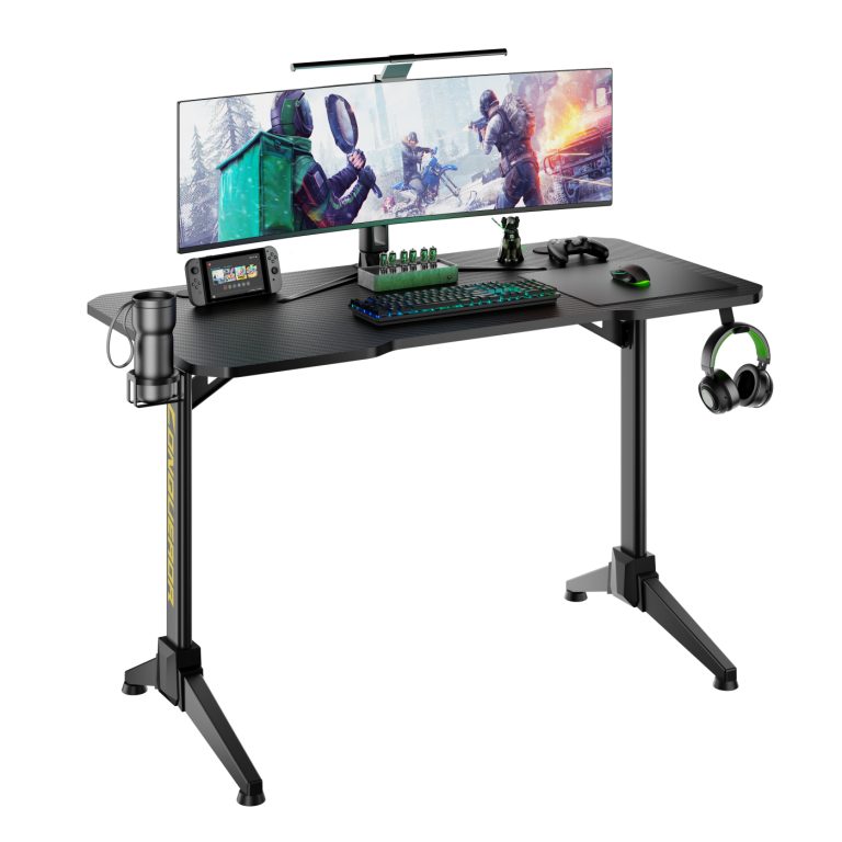 Bureau de jeu Thomas - table d'ordinateur - bureau d'ordinateur - noir