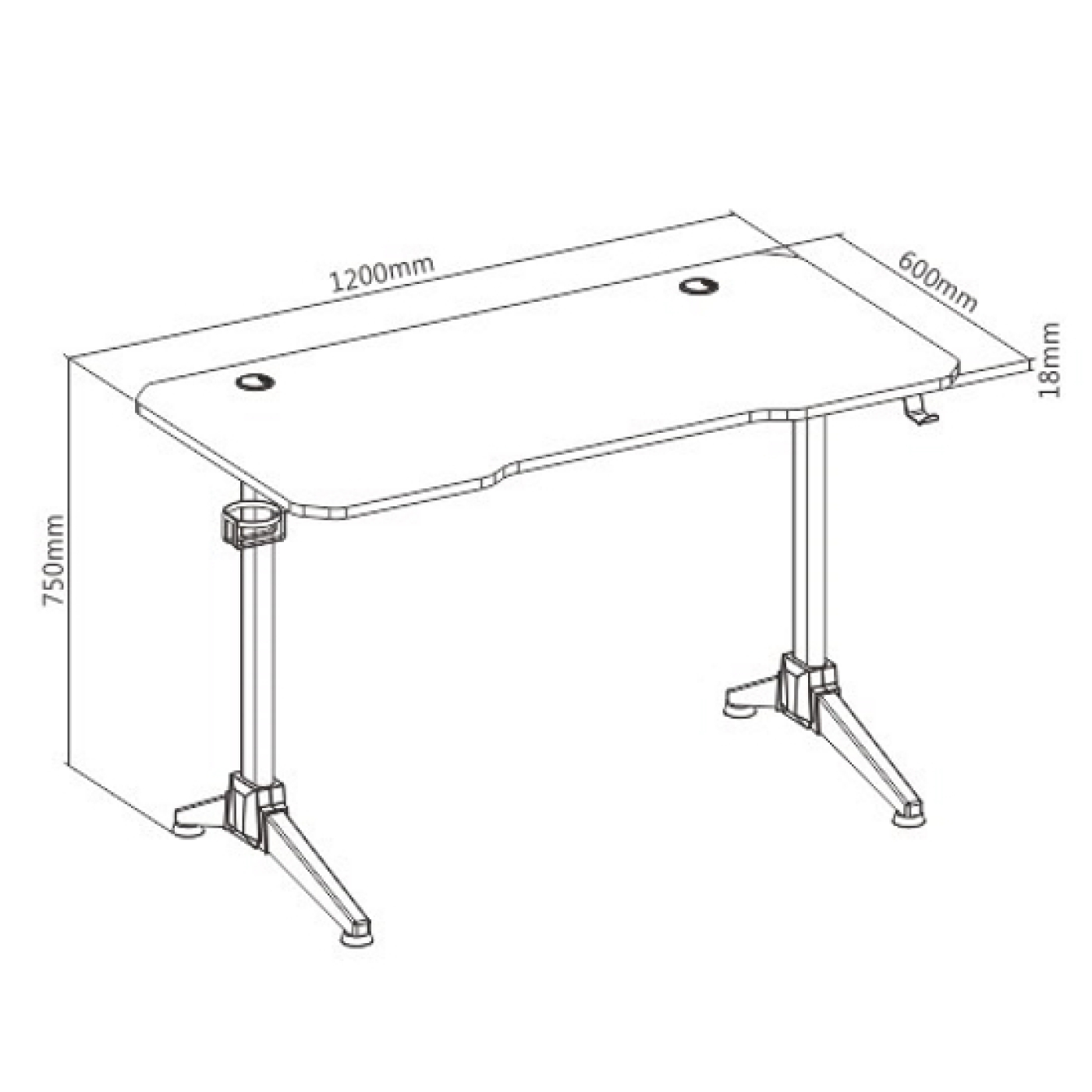 Bureau de jeu Thomas - table d'ordinateur - bureau d'ordinateur - noir - VDD World FR Bureau de jeu Thomas - table d'ordinateur - bureau d'ordinateur - noir - VDD World FR