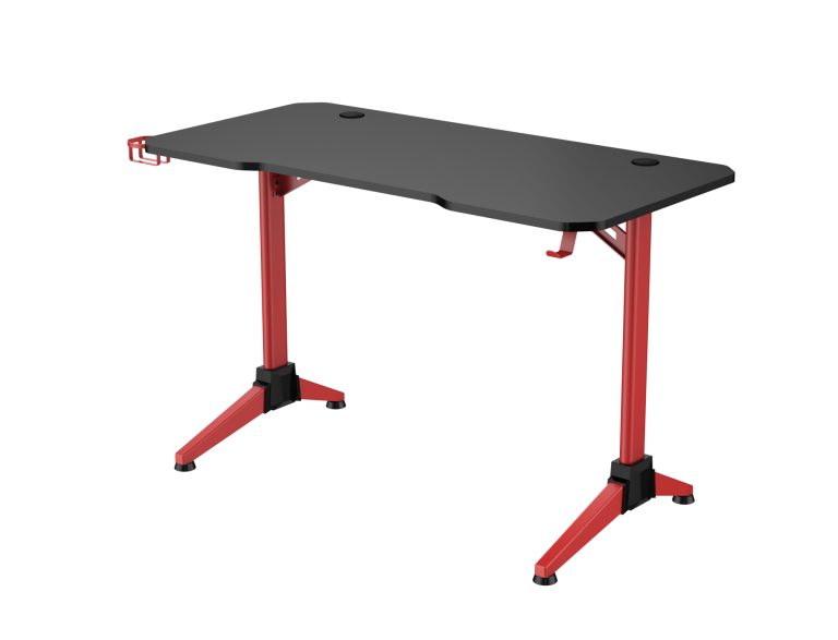 Bureau de jeu Thomas - table d'ordinateur - bureau d'ordinateur - noir rouge - image alternative