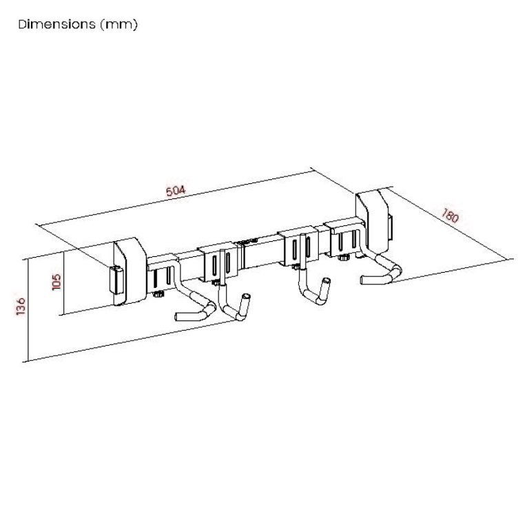 VDD Bicycle Suspension System - Bicycle Wall Bracket - Bicycle Rack - Bicycle Bracket for 2 Bikes - image alternative