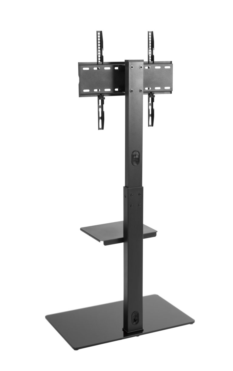 Support de télévision sur pied - support tv pivotant - hauteur réglable de 134 cm à 146 cm - image alternative