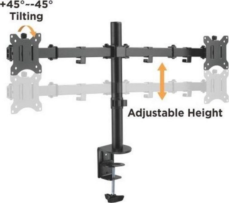 Bras de moniteur gaming 2 écrans - support moniteur - orientable et inclinable - image alternative