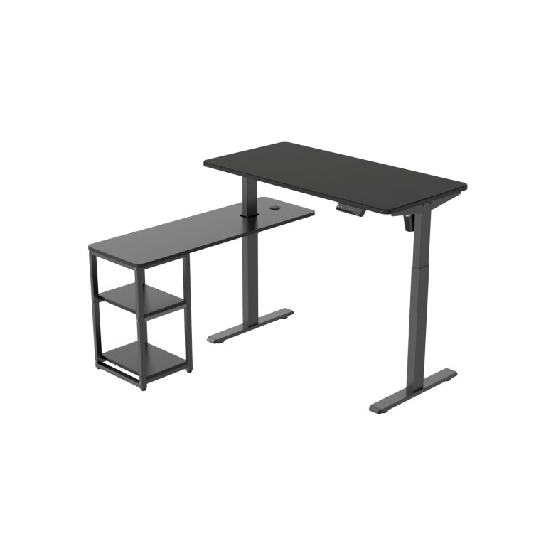 Bureau d'angle réglable électriquement - bureau réglable électriquement - bureau réglable en hauteur - image alternative