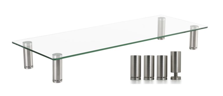 Écran de moniteur en verre aluminium réglable en hauteur