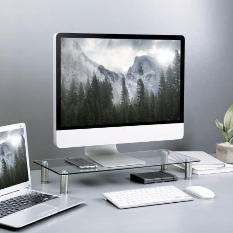 Écran de moniteur en verre aluminium réglable en hauteur - image alternative
