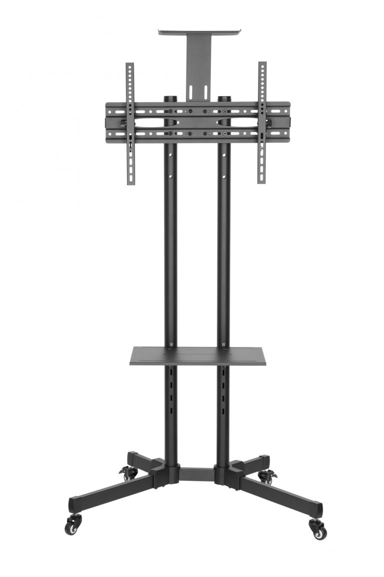 Support pour moniteur TV - mobile - avec support pour appareil photo - réglable en hauteur jusqu'à