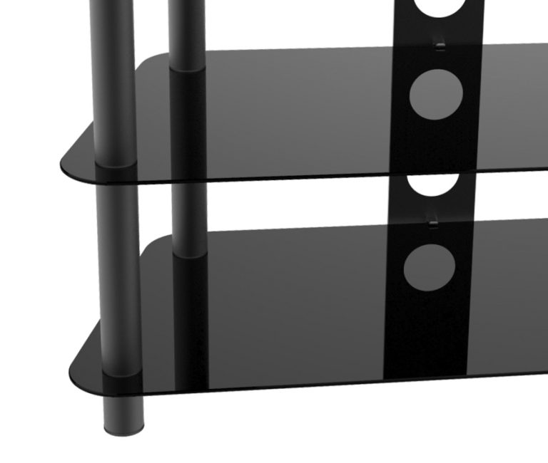 Meuble meuble TV - Buffet TV - meuble audio - 80 cm de large - noir - image alternative