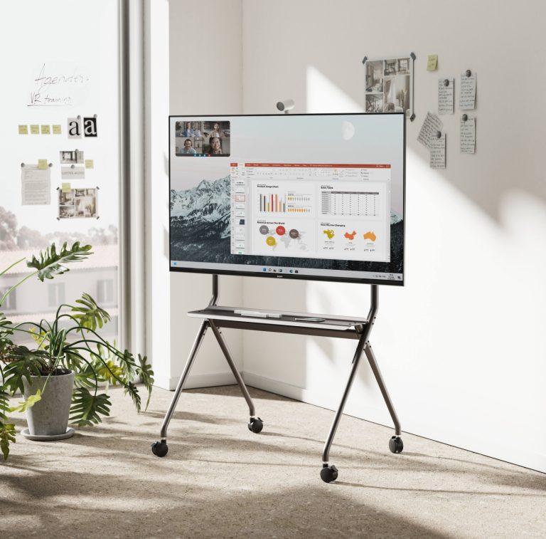 Trépied standard TV mobile - écran TV jusqu'à 86 pouces - capacité de charge 120 kg - image alternative