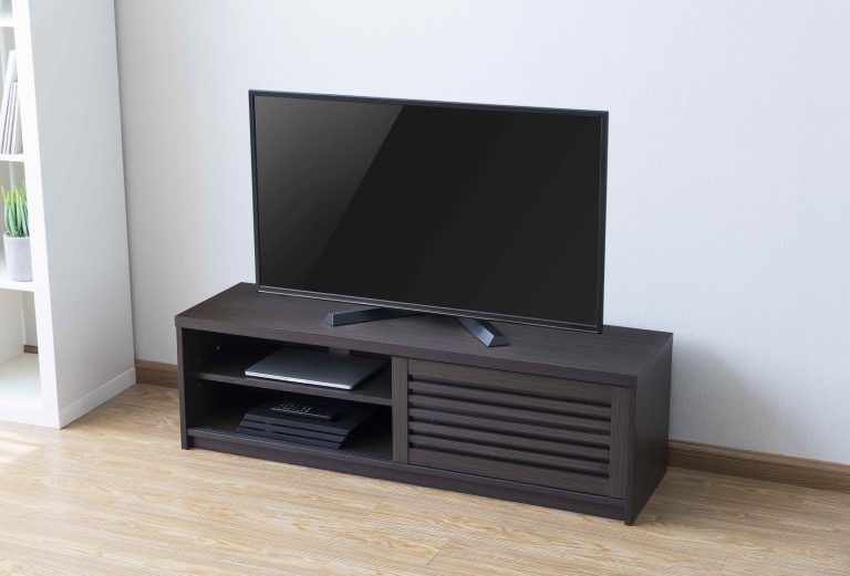 Meuble TV buffet moderne - Meuble TV - portes coulissantes persiennes - 120 cm de large - image alternative
