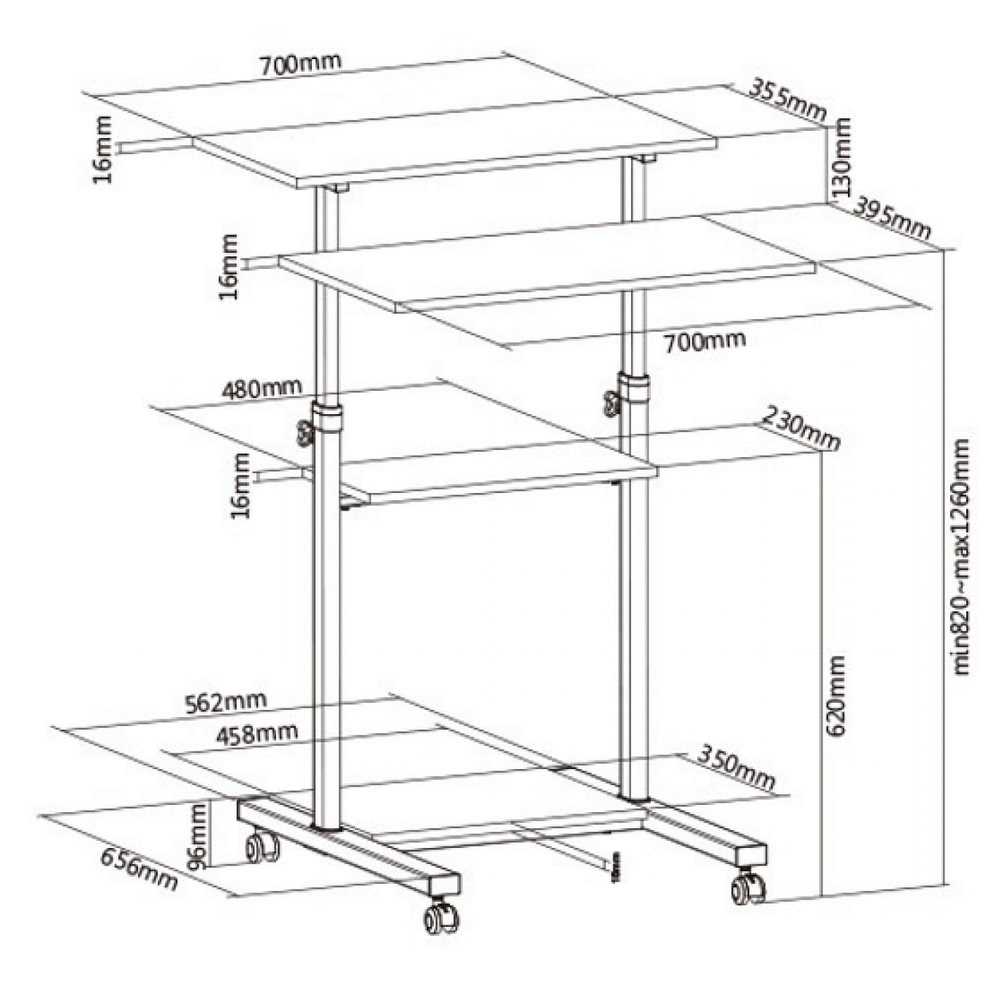 Bureau assis debout table d'ordinateur portable poste de travail - lutrin lutrin - mobile - VDD World FR Bureau assis debout table d'ordinateur portable poste de travail - lutrin lutrin - mobile - VDD World FR