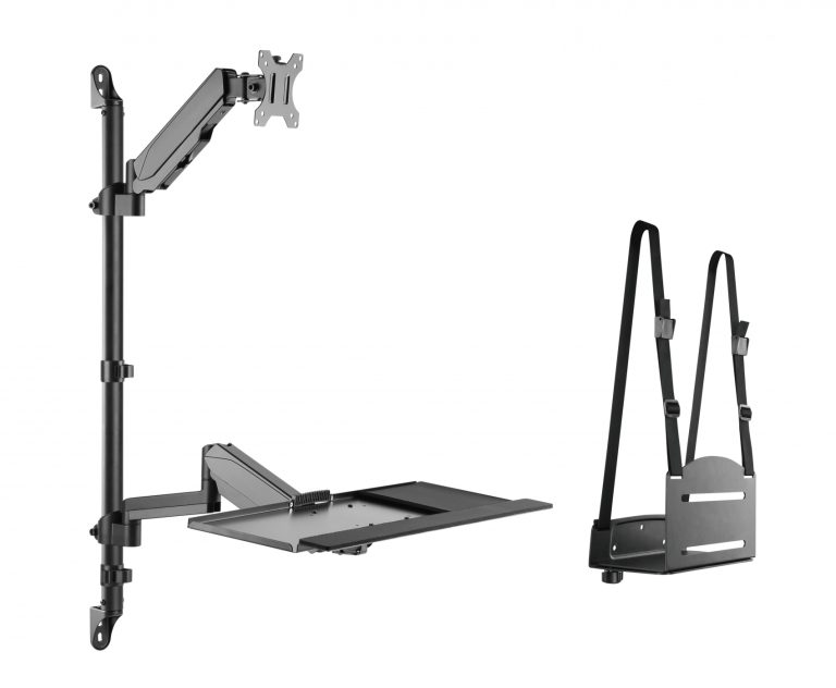 Support mural pour poste de travail assis - support pour moniteur Support mural pour clavier - poste