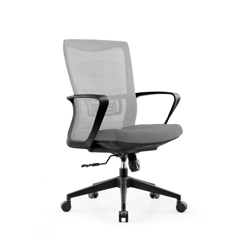Chaise de bureau - chaise de bureau - réglable en hauteur - ergonomique - gris - image alternative