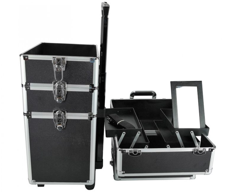 Valise de maquillage - 4 en 1 - Aluminium Noir - image alternative