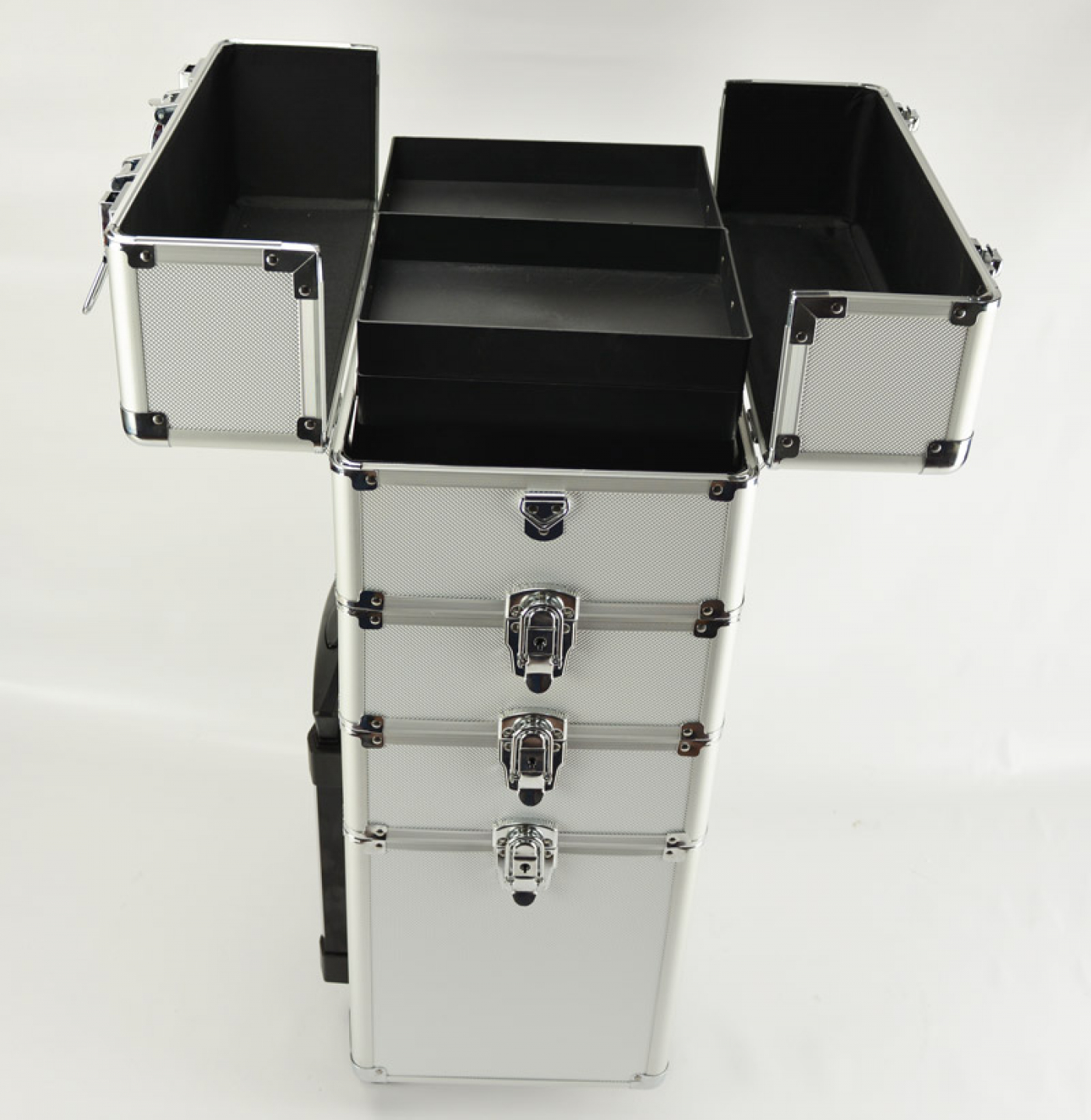 Maquillage Maquillage Valise Cosmétique Chariot Coiffure Beauty Case 4 en 1 Argent - VDD World FR Maquillage Maquillage Valise Cosmétique Chariot Coiffure Beauty Case 4 en 1 Argent - VDD World FR