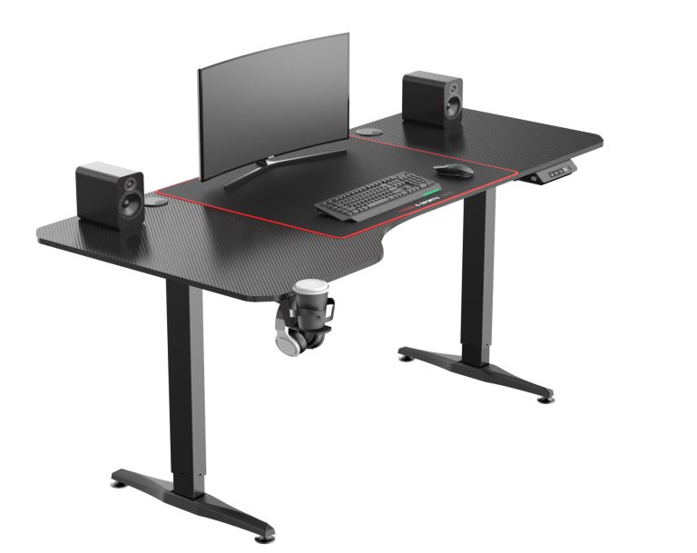 Bureau assis-debout réglable électriquement en hauteur - table de jeu - 160 x 75 cm - image alternative