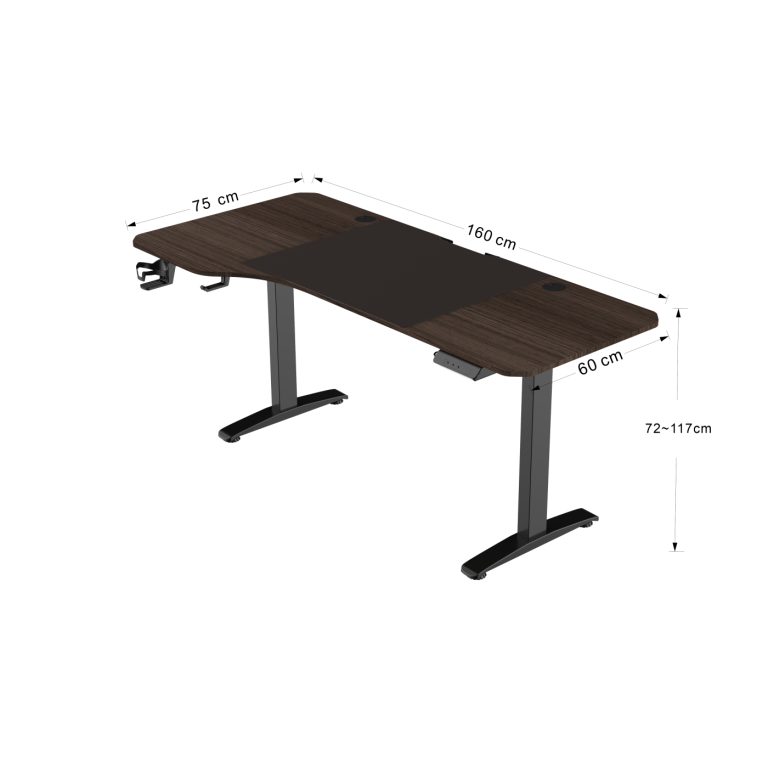 VDD Gaming - Bureau gaming - Siège réglable en hauteur électriquement - 160 x 75 cm - image alternative