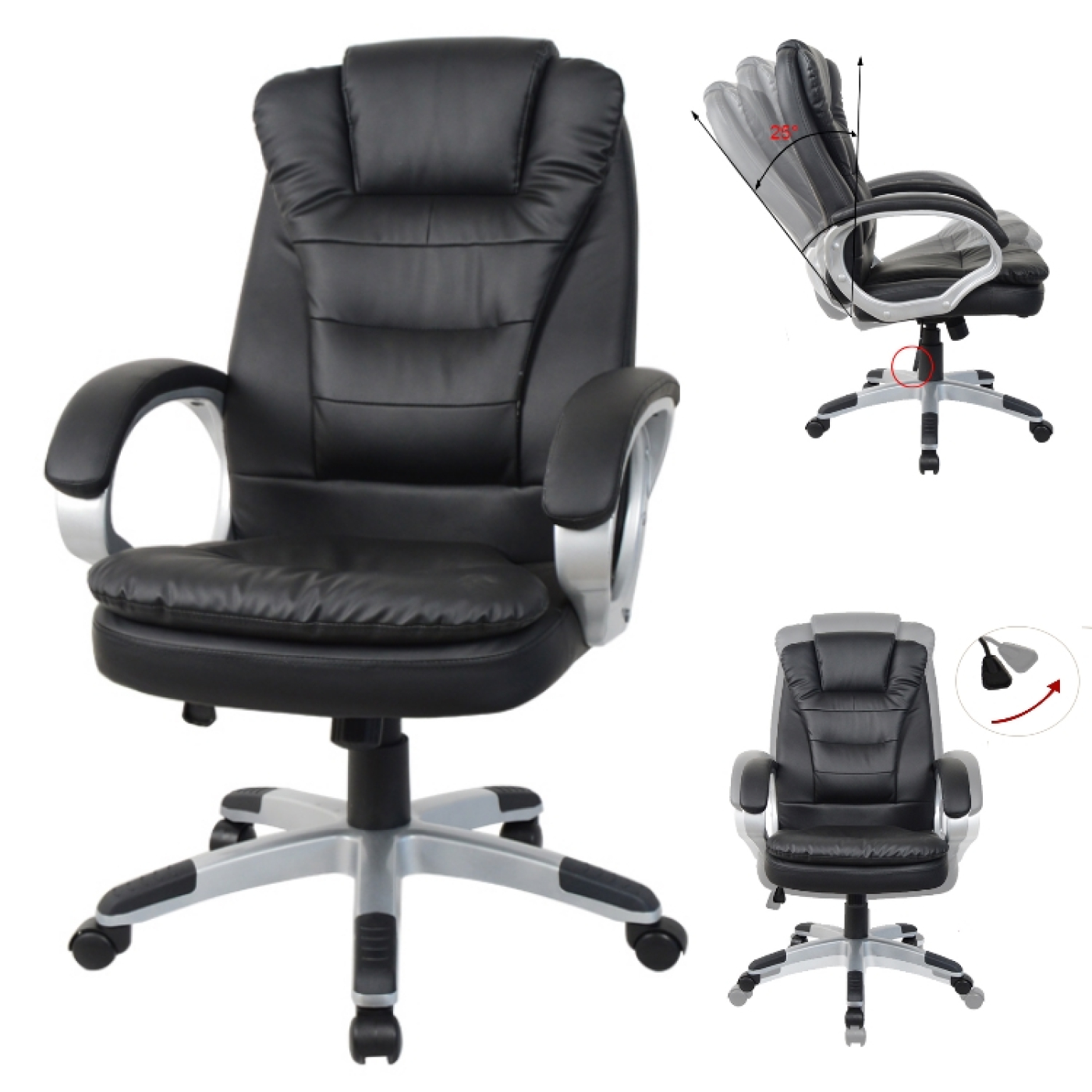 Chaise de bureau chaise de direction design de luxe ergonomique rembourrage extra épais - VDD World FR Chaise de bureau chaise de direction design de luxe ergonomique rembourrage extra épais - VDD World FR