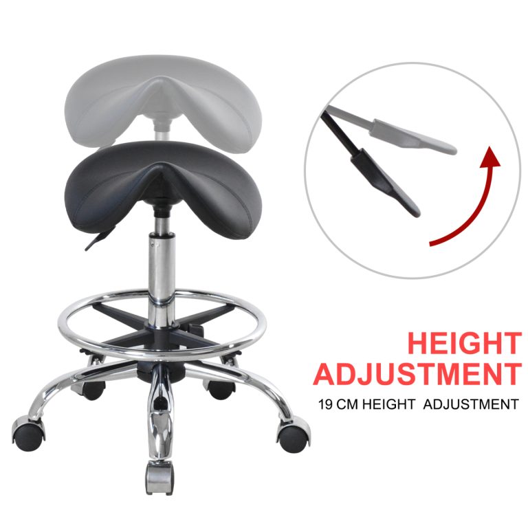VDD - Tabouret - Tabouret selle - Tabouret - Tabouret selle mobile - Tabouret réglable en hauteur - image alternative