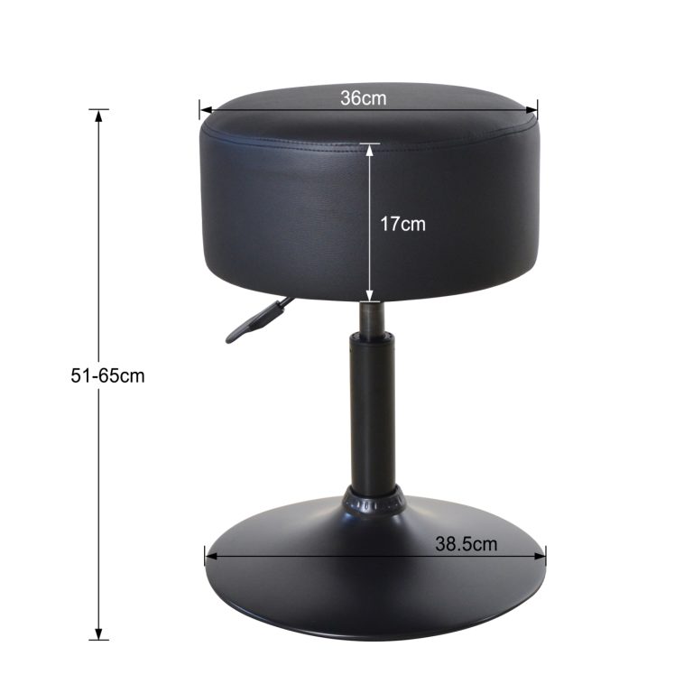 VDD - Tabouret - Tabouret noir - Tabourets réglables en hauteur - Tabourets pour s'asseoir - image alternative