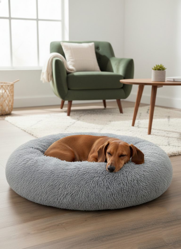 Panier pour chien - lit pour chien - panier pour chien en forme de beignet - 80cm - image alternative