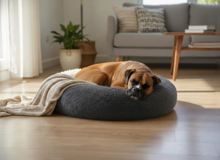 Lit pour chien - lit pour chien - lit pour chien donut - 100cm - image alternative