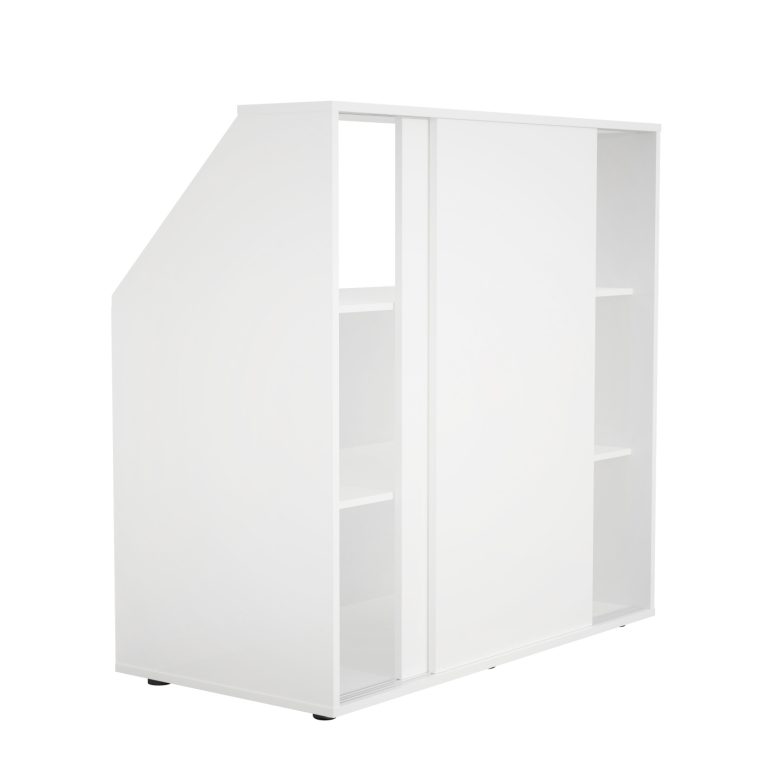 Penderie mur en pente chambre mansardée - placard de rangement adapté aux murs en pente