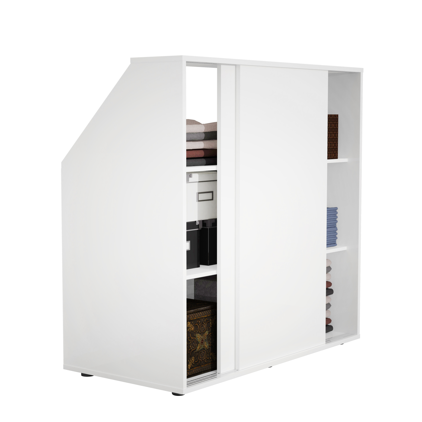 Penderie mur en pente chambre mansardée - placard de rangement adapté aux murs en pente - VDD World FR Penderie mur en pente chambre mansardée - placard de rangement adapté aux murs en pente - VDD World FR