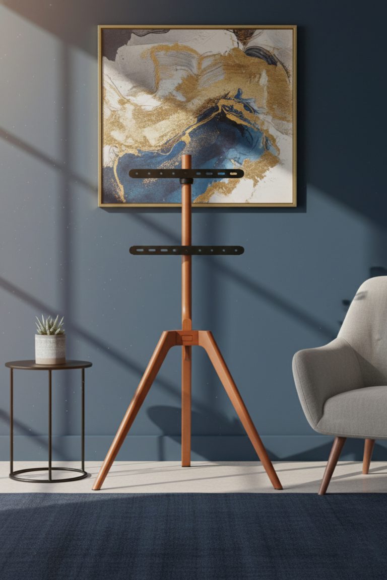 Meuble TV chevalet design studio - rotatif - jusqu'à 65 pouces - image alternative
