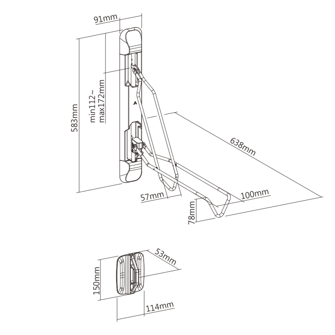 Support mural pour vélo - système de suspension de vélo - gain de place - VDD World FR Support mural pour vélo - système de suspension de vélo - gain de place - VDD World FR