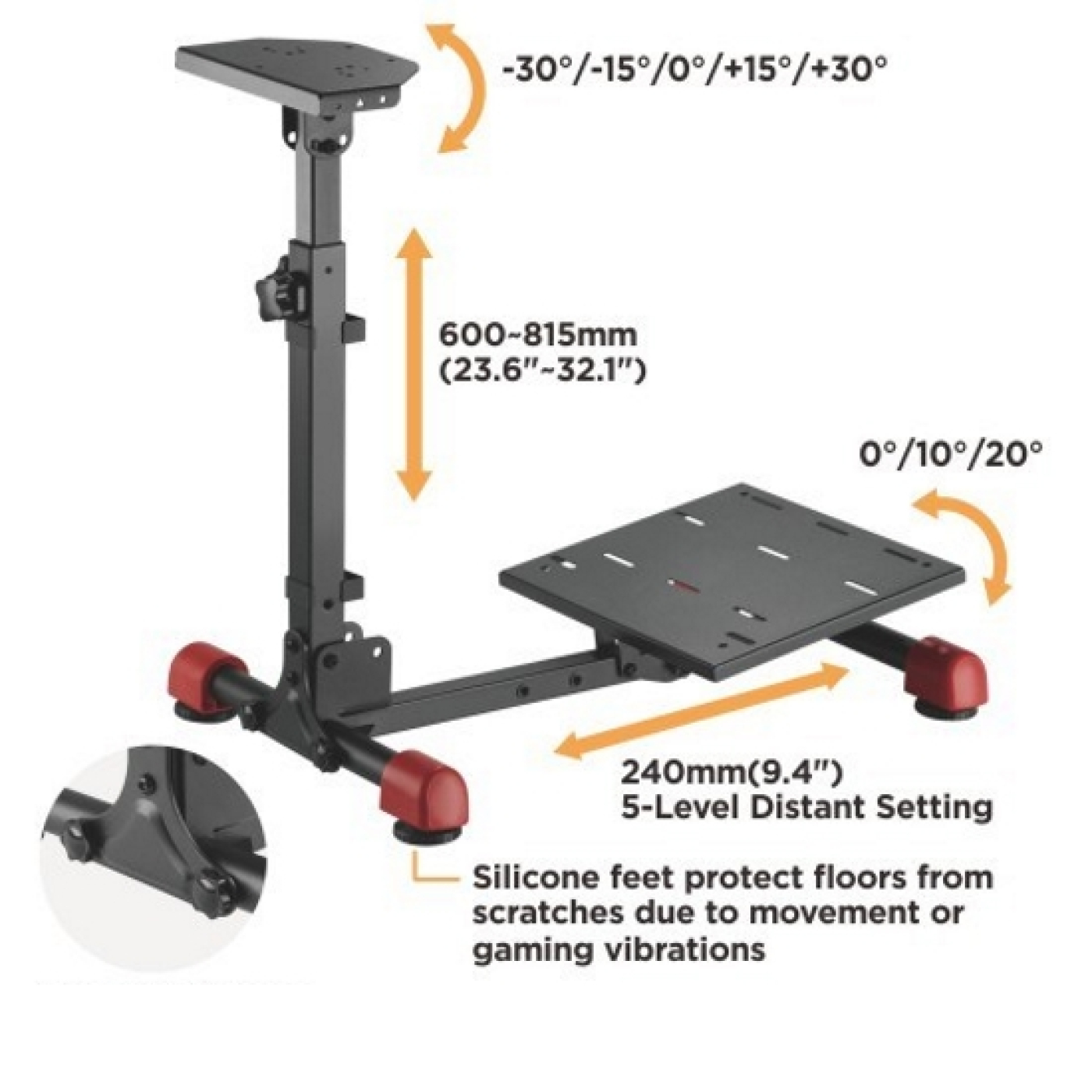 VDD Support pour volant et pédalier de course pliable - compatible Logitech – Thustmaster - Fanatec - VDD World FR VDD Support pour volant et pédalier de course pliable - compatible Logitech – Thustmaster - Fanatec - VDD World FR