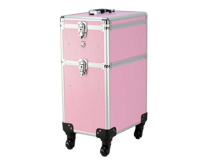 Maquillage Maquillage Valise Cosmétique Chariot Coiffure Beauty Case 4 en 1 Rose