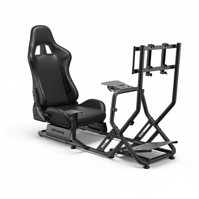 VDD - Simulateur de cockpit avec siège baquet - entièrement réglable – siège baquet