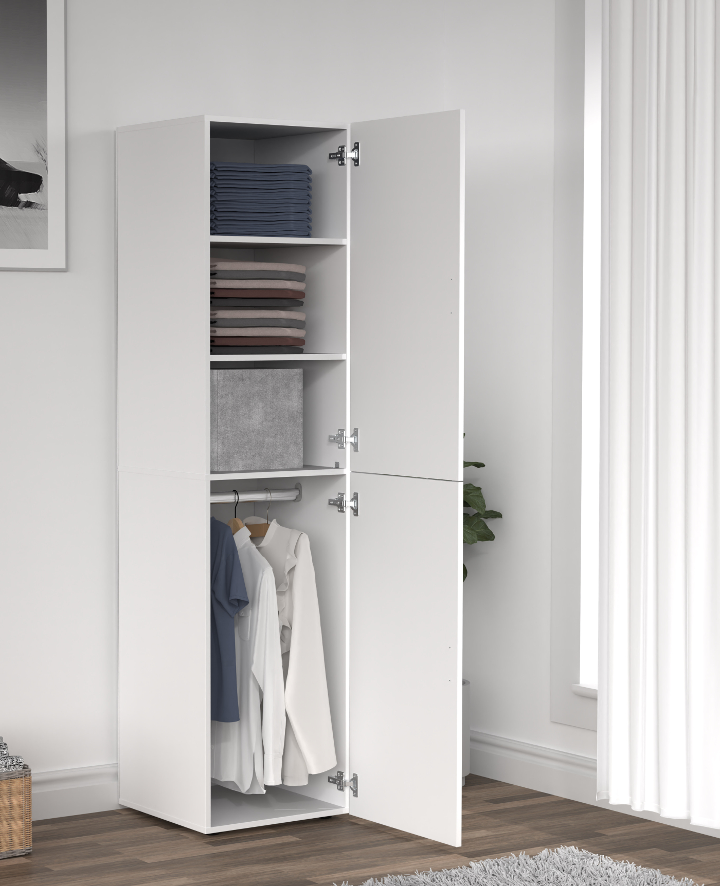 VDD - Armoire - Armoire blanche - Armoire à vêtements - Armoires de chambre à coucher - Blanc - VDD World FR VDD - Armoire - Armoire blanche - Armoire à vêtements - Armoires de chambre à coucher - Blanc - VDD World FR