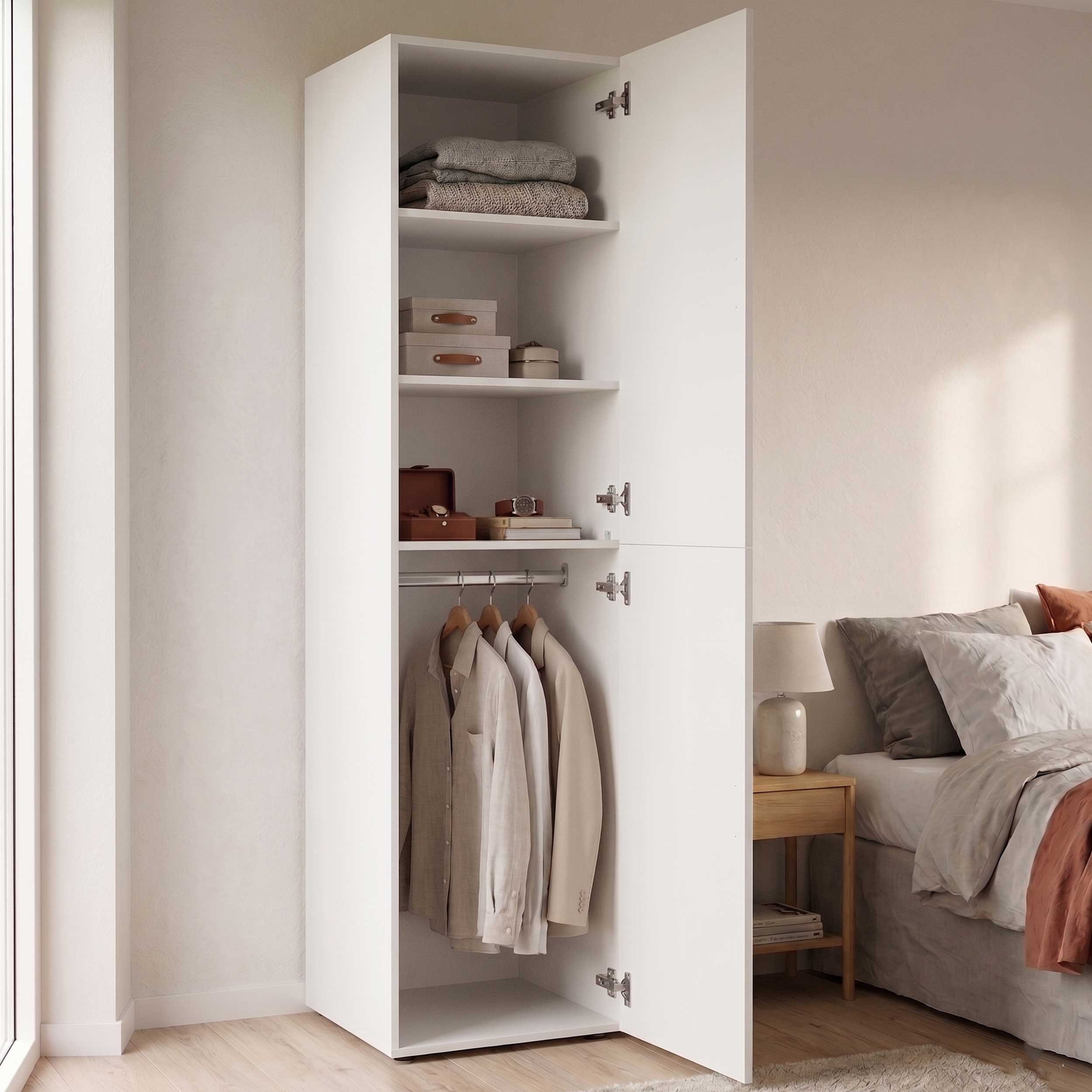 VDD - Armoire - Armoire blanche - Armoire à vêtements - Armoires de chambre à coucher - Blanc - image alternative