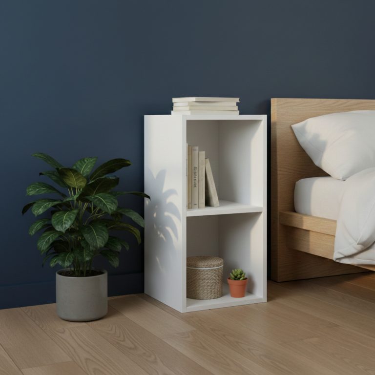 VDD –  Armoire murale – Armoire murale salon  – 2 compartiments - Blanc - image alternative