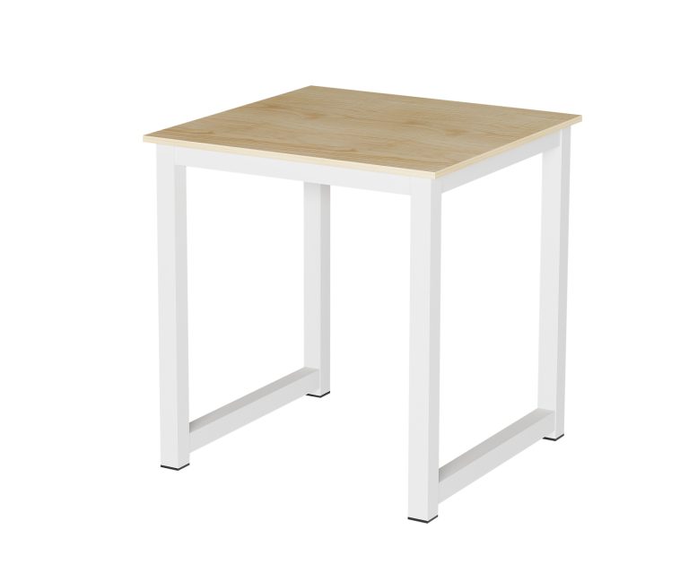 Table de cuisine - table bureau - 75 cm x 75 cm - blanc marron