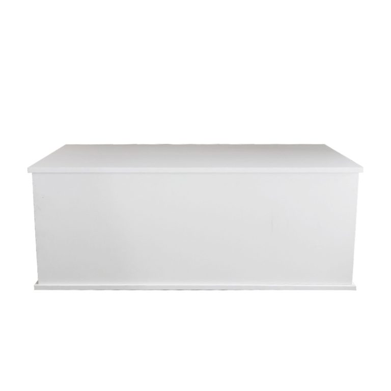 Coffre de rangement bois - coffre à jouets - coffre à couvertures - largeur 100 cm - blanc - image alternative