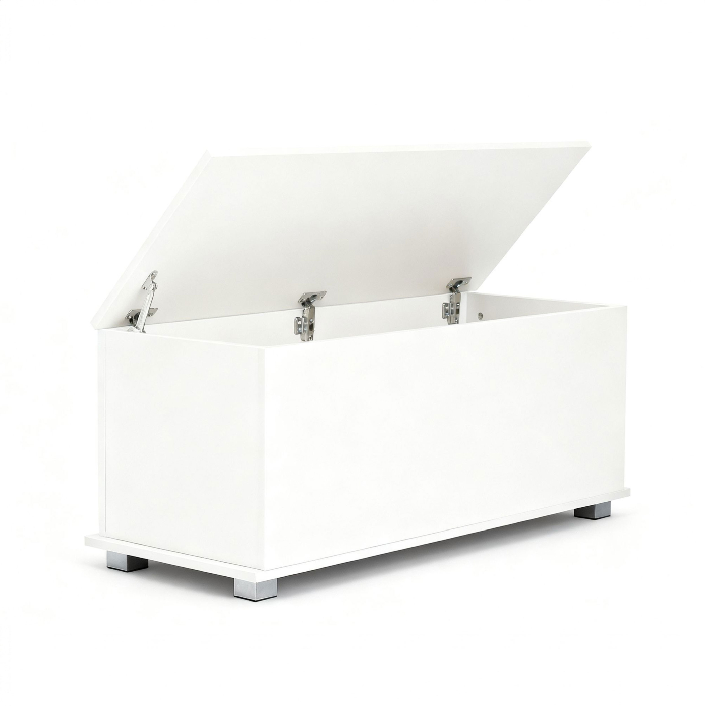 Coffre de rangement bois - coffre à jouets - coffre à couvertures - largeur 100 cm - blanc - VDD World FR Coffre de rangement bois - coffre à jouets - coffre à couvertures - largeur 100 cm - blanc - VDD World FR