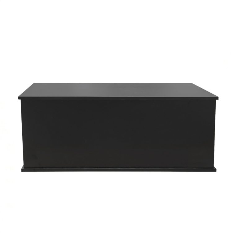 Coffre de rangement bois - coffre à jouets - coffre à couvertures - 100 cm de large - noir - image alternative