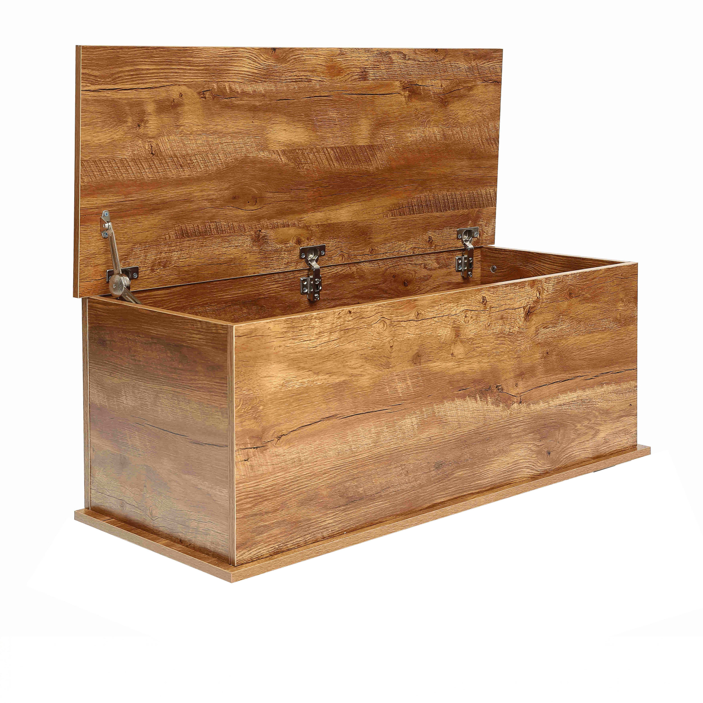 Boîte de rangement - coffre à jouets - boîte à couvertures - largeur 100 cm - marron vintage