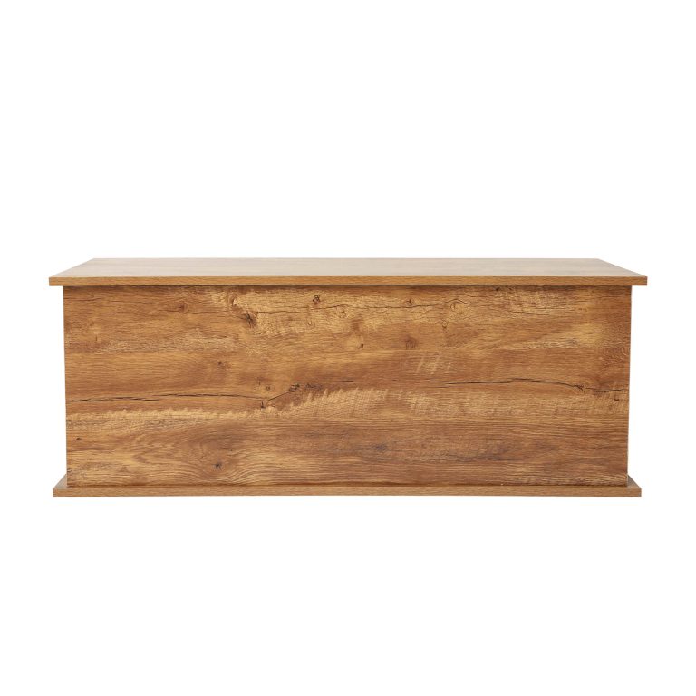 Boîte de rangement - coffre à jouets - boîte à couvertures - largeur 100 cm - marron vintage - image alternative