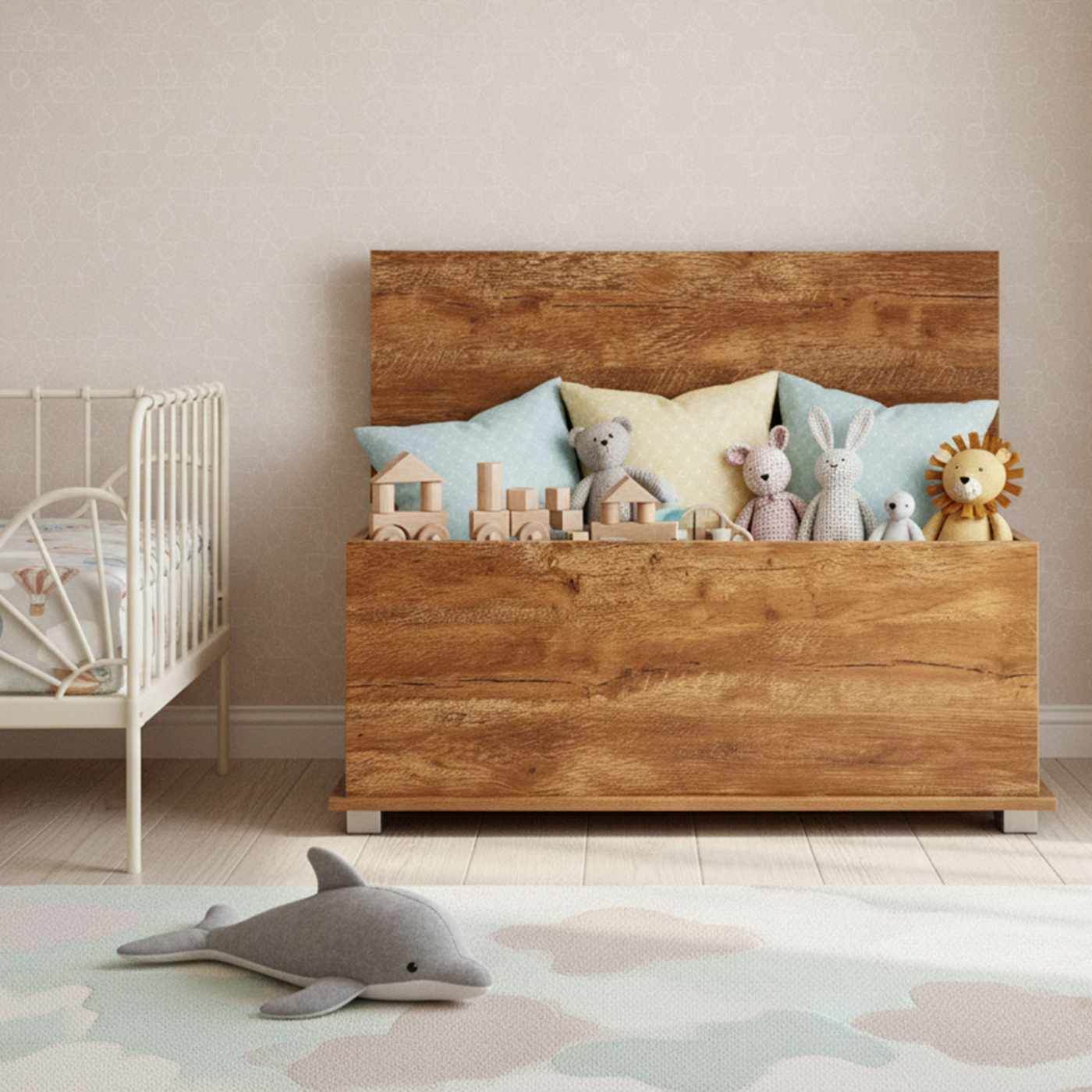 Boîte de rangement - coffre à jouets - boîte à couvertures - largeur 100 cm - marron vintage - VDD World FR Boîte de rangement - coffre à jouets - boîte à couvertures - largeur 100 cm - marron vintage - VDD World FR