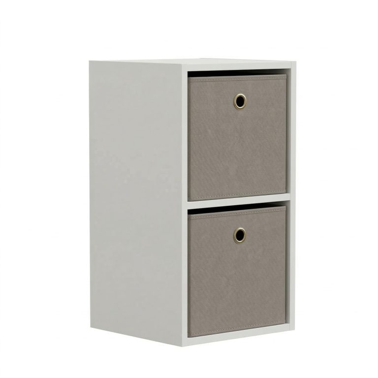 VDD –  Armoire murale – Armoire murale salon  – 2 compartiments - Blanc