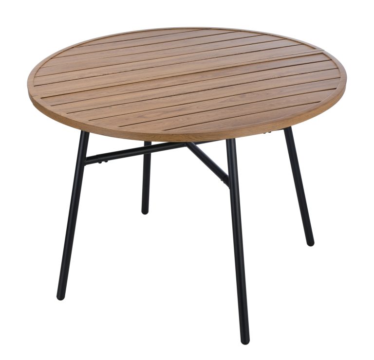 VDD – Table de jardin – Table d'extérieur – Table ronde – Aluminium – 100 x 73,5 cm